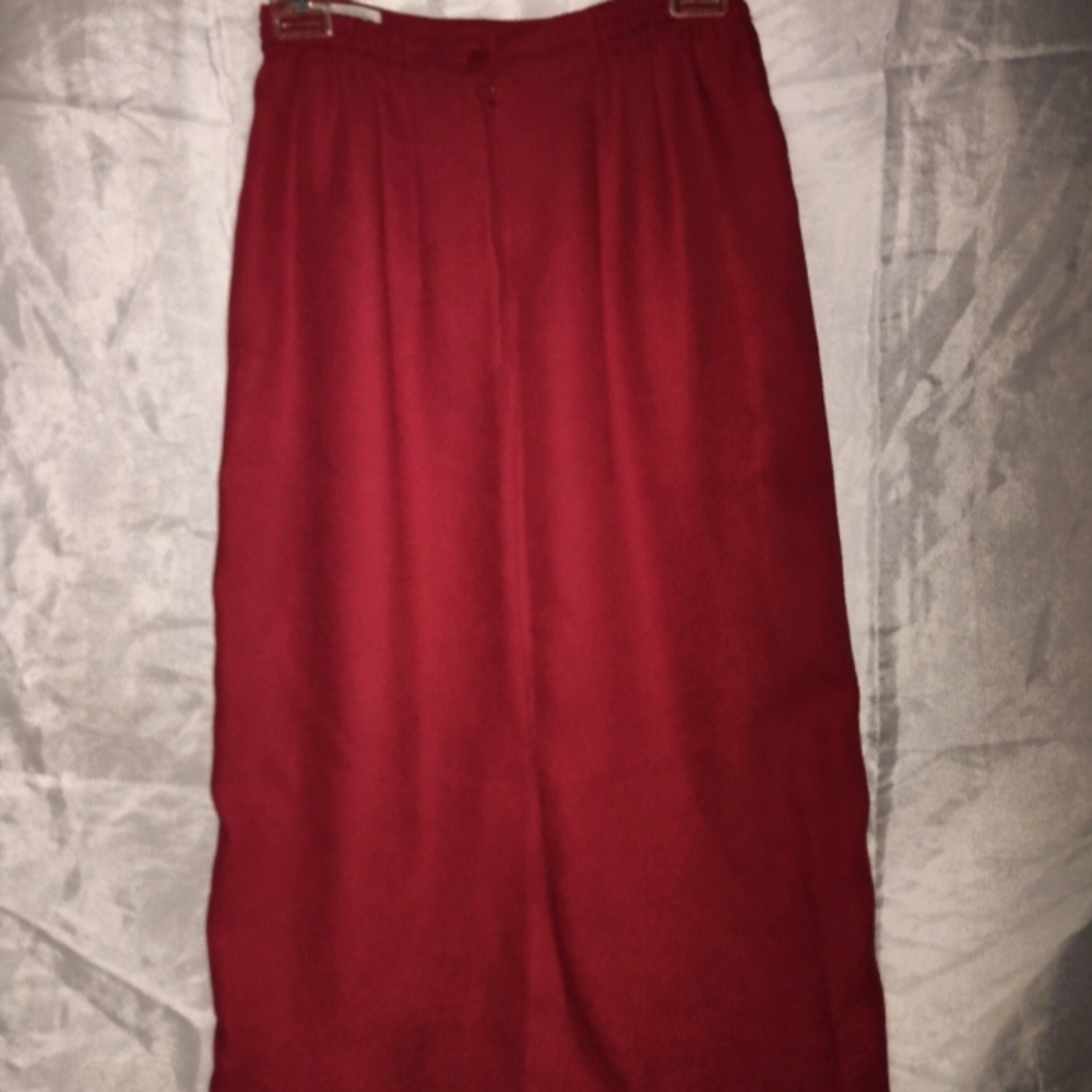 Ann Gerlin Maxi Red Straight Skirt